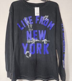 Saturday night live'' Live from New York'' long sleeve shirt men's Large